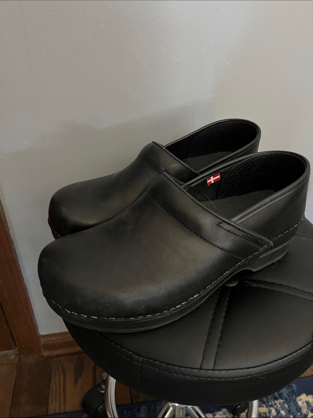 Sanitas Black Woman’s Slip-On Clog Shoes